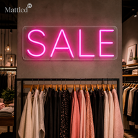 En solde : Enseigne néon LED alimentée par USB 5V, compatible avec boîtier de batterie, décoration murale pour vitrine de magasin et promotion commerciale