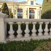 Balustre en pierre de marbre ou de granit rond pour escalier intérieur ou extérieur, main courante pour escalier, rampes à vendre