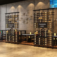Casier à vin industriel en acier inoxydable 27/36 bouteilles – Durable, créatif, pour bar commercial, écran de séparation, restaurant, à poser au sol