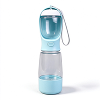 Bouteille d'eau portable 3 en 1 pour animaux de compagnie, distributeur d'eau léger et détachable, bol de voyage en plastique pour chiens et chats, promenades, randonnées