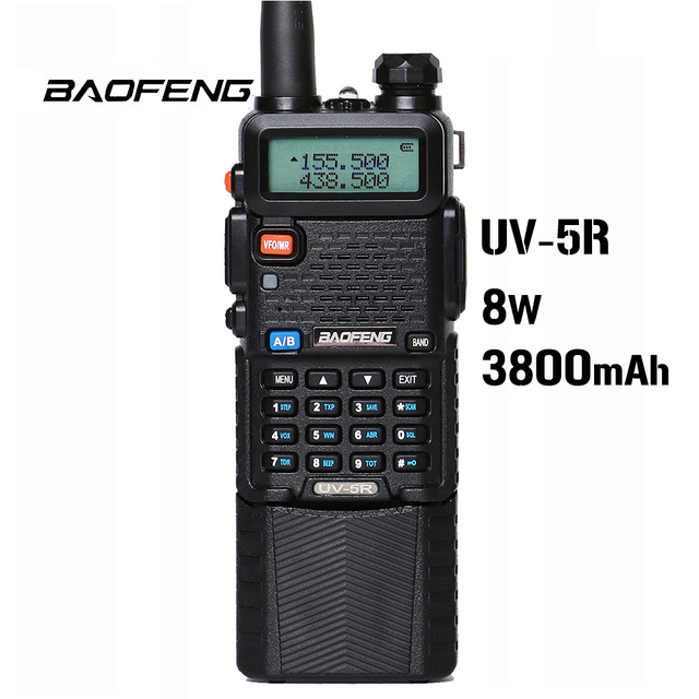 Walking Talking Cheap Vhf Uhf UV-5R Baofeng Original 5W Dual Band Two Way Radio Baofeng UV 5R with BL-5 3800 MAH Battery