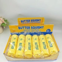 Jouet anti-stress en forme de beurre cylindrique à récupération lente, en PU, réaliste, pour cadeau