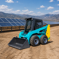 SWL2820 Skid Steer Loader Dengan Kontrol Throttle Ganda Sistem Hidrolik Halus Pilihan Aksesoris Penyapu Garpu Ember