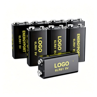 Piles alcalines 9 volts, lot de 8, 6LR61, durée de vie de 10 ans, haute capacité pour l'électronique, l'audio, les microphones, prix d'usine OEM