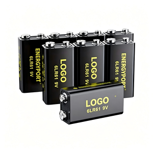 Piles alcalines 9 volts, lot <span class=keywords><strong>de</strong></span> 8, 6LR61, durée <span class=keywords><strong>de</strong></span> vie <span class=keywords><strong>de</strong></span> 10 ans, haute capacité pour l'électronique, l'audio, les microphones, prix d'usine OEM - Product Image 1