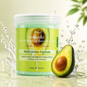 Maschera per <span class=keywords><strong>Capelli</strong></span> Nutriente all'Olio di Avocado <span class=keywords><strong>e</strong></span> Oliva con Proteine <span class=keywords><strong>e</strong></span> Biotina, Formula 2-in-1 per Riparazione da Danni Termici, Etichetta Privata - Product Image 1