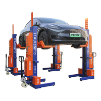 10 Ton Kablosuz Senkronize 4 Kolonlu Mobil Kaldırma Platformu (Filo Bakımı İçin), Kolon Başına 2,5 Ton, Uzun Pil Ömrü