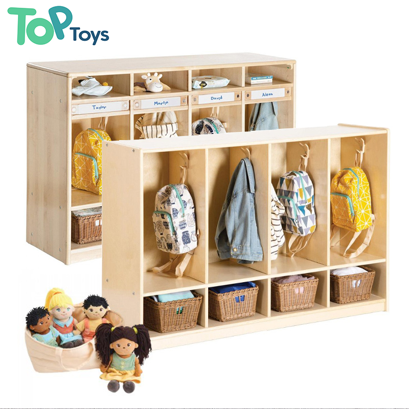 Wooden Toddler Locker Cabinet Preschool Nursery