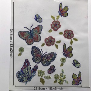 Superbe motif tournesol thermocollant avec <span class=keywords><strong>applique</strong></span> de strass en <span class=keywords><strong>verre</strong></span> durable pour sacs en toile - Product Image 2