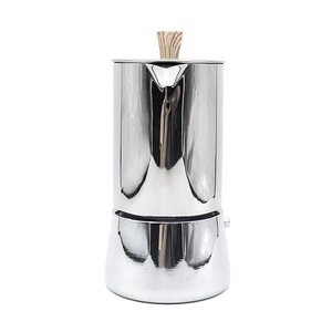<span class=keywords><strong>Cafetera</strong></span> <span class=keywords><strong>Italiana</strong></span> de Acero Inoxidable de Alta <span class=keywords><strong>Calidad</strong></span> Personalizada de 6 Tazas con Perilla y Mango de Color Madera Suave para Cocina de Inducción y Estufa de Gas - Product Image 4