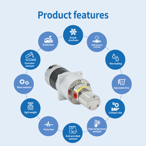 Pompe à engrenages magnétique haute précision 57 avec moteur sans balais, joint FKM/PTFE pour les industries chimiques et pharmaceutiques, sans fuite, 220V 5 bars - Product Image 3