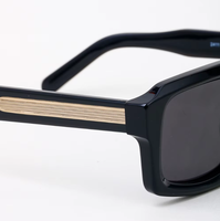 Lunettes de soleil carrées surdimensionnées avec verres colorés, monture carrée en acétate, verres polarisés UV400 dorés, unisexe, pour sports de plein air et conduite