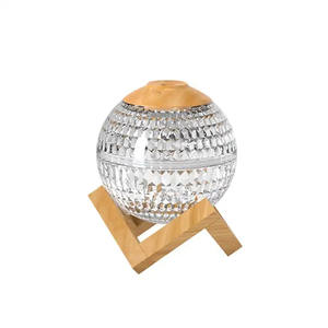 Diffuseur de parfum d'aromathérapie ultrasonique en gros boule de cristal atomiseur brumisateur diffuseur d'huile usb humidificateur d'air avec <span class=keywords><strong>base</strong></span> en bois - Product Image 6