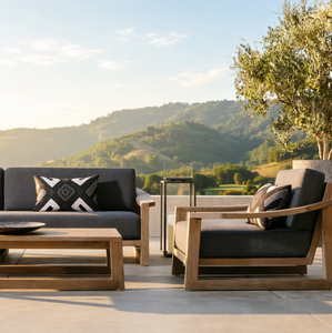 Set Divano da Esterno in Teak Massello con Tavolino a Doghe per Terrazza Villa <span class=keywords><strong>di</strong></span> <span class=keywords><strong>Montagna</strong></span> - Prezzo all'Ingrosso - Product Image 2