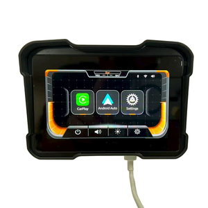 จอแสดงผลอัจฉริยะสำหรับมอเตอร์ไซค์ขนาด 5 นิ้ว รองรับ CarPlay แบบไร้สาย Android Auto พร้อมระบบนำทาง GPS แบบพกพา เชื่อมต่อผ่านบลูทูธและ WiFi สำหรับมอเตอร์ไซค์ - Product Image 1