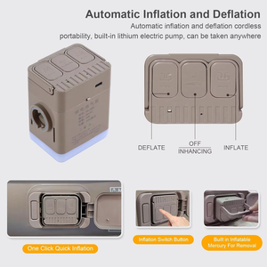 Надувной матрас KingGear 38 см, высокий уровень комфорта, портативная надувная кровать размера <span class=keywords><strong>Queen</strong></span> с встроенным насосом для кемпинга - Product Image 4