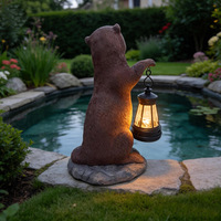 Lampe solaire de jardin personnalisée en résine en forme de loutre, éclairage créatif en forme d'animal pour la décoration de jardin et de cour, cadeaux originaux