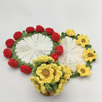 Accessoires de décoration de table faits à la main tapis de bouquet ou tampons Crochet fleurs Arrangement de mariage cadeaux de faveur d'invité