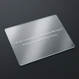 Alfombrilla de Ratón para Juegos de Vidrio Esmerilado Transparente Impermeable al por Mayor, Base de PU, Logotipo Personalizado, Impresión UV, 450x400mm, Cibercafé - Product Image 1