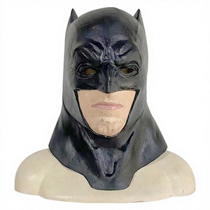 Maschera in Latex con Cappuccio da Supereroe - Accessori per Feste in Maschera di Halloween <span class=keywords><strong>Marvel</strong></span> Batman, Vendita Diretta dalla Fabbrica - Product Image 1