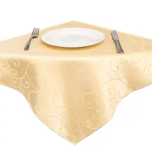 Serviette de fête de mariage 48*48cm or rouge blanc décorations de table de banquet fournitures de serviette de fête