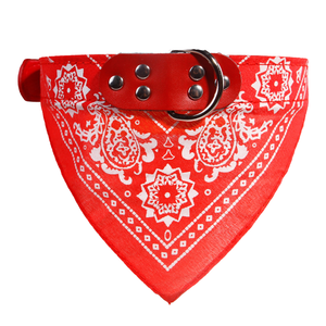<span class=keywords><strong>Collar</strong></span> de perro moderno con toallitas de saliva triangulares impresas, accesorios para mascotas de Material PU con decoración de bufanda, Baberos para perros pequeños - Product Image 3
