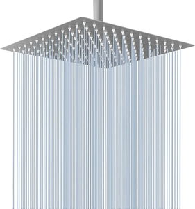 <strong>Square</strong> 12 Inch Rain Brushed Nickel <strong>Shower</strong> <strong>Head</strong> Ceiling Waterfall Large Rainfall <strong>Shower</strong> <strong>Heads</strong> Stainless Steel - Product Image 1