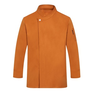 FUYI automnes hiver élégant hauts à manches longues imperméable à l'huile uniforme de chef pour Restaurant Bar dos cuisine <span class=keywords><strong>boulanger</strong></span> travail - Product Image 4