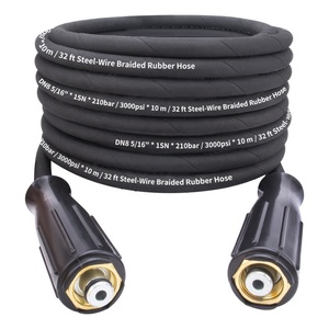 DN8 <span class=keywords><strong>5</strong></span>/<span class=keywords><strong>16</strong></span> "* 1SN 2SN резиновый шланг для мойки давления гидравлический шланг в сборе с большой гайкой M22 для Karchers HD, мойка высокого давления - Product Image 1