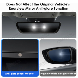2K Spiegel Dashcam 9.36 Inch Streaming Achteruitkijkspiegel voor Tesla Model 3 Y Autocamera Voor- en Achterdubbele <span class=keywords><strong>Lens</strong></span> Video Recorder - Product Image 2