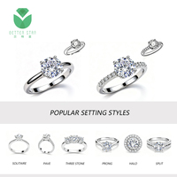 Bague éternelle classique Betterstar en or blanc 14K 18K avec diamants de laboratoire taille brillant ronds D VVS IGI pour femme