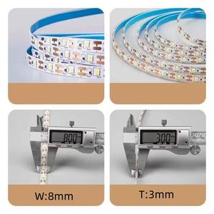 Bande lumineuse SMD 2835 5V 120D, une LED par coupe, flexible, basse tension, linéaire, 8mm, éclairage USB, auto-adhésive, blanche - Product Image 6