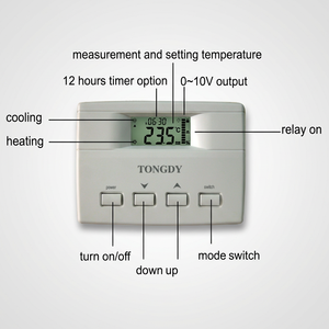 Vav कमरे थर्मोस्टेट बड़े lcd HVAC तापमान नियंत्रक कार्यालय होटल भवन के लिए Rs485 मॉडबस pid आउटपुट के साथ - Product Image 2