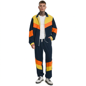 Chaqueta Cortavientos Retro Vintage de los 80 y 90 para Hombre y Mujer, Chaqueta Deportiva Ligera con Bloques de Color y Cremallera, Ropa de Calle Hip Hop - Product Image 1