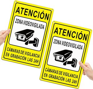 Señales <span class=keywords><strong>de</strong></span> advertencia <span class=keywords><strong>de</strong></span> CCTV españolas, marcadores <span class=keywords><strong>de</strong></span> alerta <span class=keywords><strong>de</strong></span> seguridad para almacenes, puntos <span class=keywords><strong>de</strong></span> venta, complejos <span class=keywords><strong>de</strong></span> oficinas, plazas públicas - Product Image 5