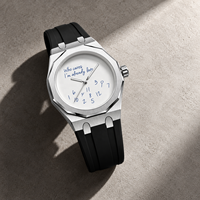 Qui s'en soucie ? Je suis déjà en retard. Montre homme simple et tendance, chiffres arabes, quartz, silicone, résistante à l'eau 30M, style sport, alliage.