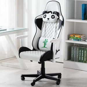 Chaise de jeu pour enfants pivotante et inclinable à dossier haut, fournisseur d'or Alibaba, en cuir blanc, Panda Hehua, siège large, <span class=keywords><strong>bureau</strong></span> de jeu - Product Image 1