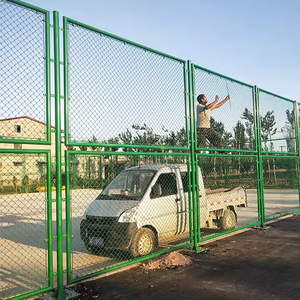 Clôture en treillis galvanisé pour terrain de tennis, 6 pieds x 8 pieds, rouleau de clôture en fil cyclone, maille diamant, noir, revêtement en PVC, clôture en treillis galvanisé - Product Image 3