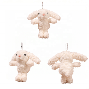 Porte-clés Lapin Mignon à Oreilles Tombantes en Peluche, Pendentif Doux et Moelleux, Breloque de Sac, <span class=keywords><strong>Mini</strong></span> Animal en Peluche, Cadeau pour Filles - Product Image 2