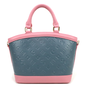 Bolso Tote de Moda para Mujer, de Cuero PU con Bloques de Color, Asa Superior Repujada, Bolso de Mano de Gran Capacidad, Bolso de Hombro para Uso Diario - Product Image 1