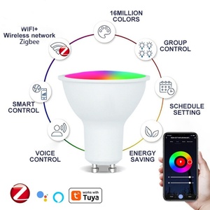 Tuya WiFi Smart <b>Spotlight</b> GU10 5W Rgbcw Dimming and Color Matching - Product Image 3
