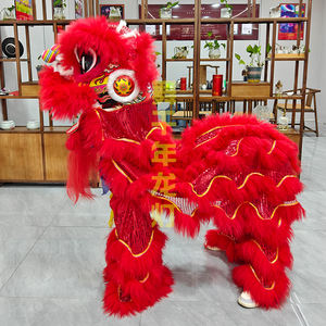 बच्चों के 6/9 इंच शेर सिर प्लास्टिक शुभंकर नृत्य खिलौना दक्षिण शेर के लिए नए साल की छुट्टी प्रदर्शन फोशान डिजाइन - Product Image 5