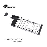 Bykski N-H100-80G-X Bloc d'eau pour carte graphique sans ventilateur, design tout métal pour H100 80GB