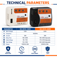 Régulateur de tension automatique monophasé Puluos KE-V015 120V/220V en cuivre robuste 6600W avec écran tactile pour climatiseurs