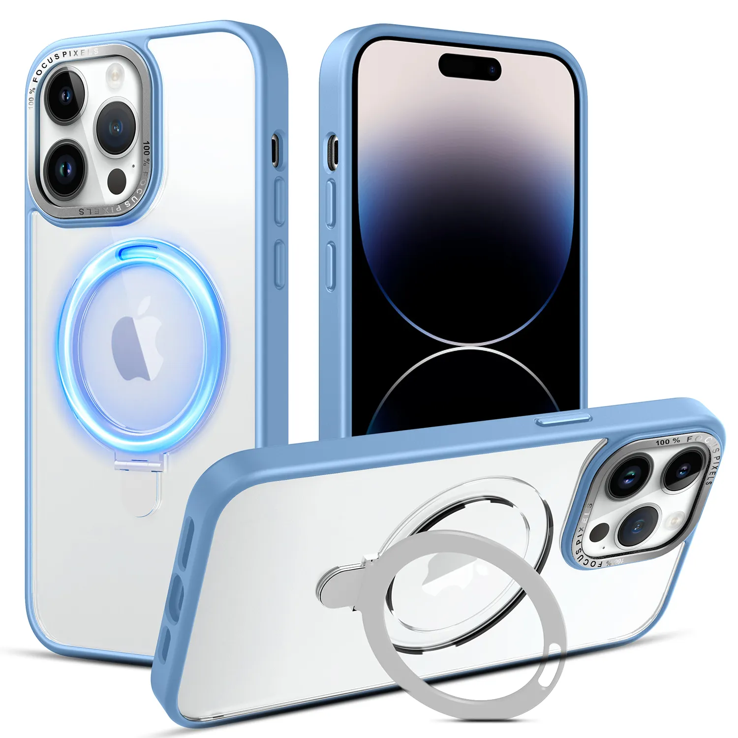 2023 Neues Design TPU-Telefon hülle mit Aluminium legierung halterung Kamera ring für iPhone 14 15 Pro-Abdeckung für iPhone 15 Ultra-Hülle