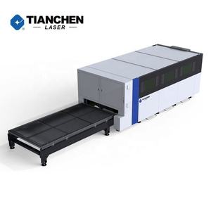 เครื่องตัดเลเซอร์ไฟเบอร์3015 6000 WT 6015 6Kw คาร์บอน1530สเตนเลสสตีลแบบปิดครึ่งแผ่นความแม่นยำของเฟสเดียว - Product Image 4