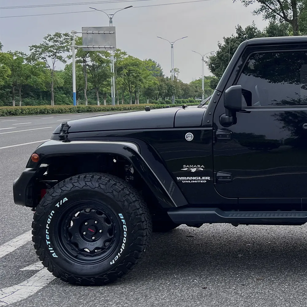 Offroad 17 pollici ruota 17x8.5 cerchio auto nero opaco per Jeep Wrangler JK JL Gladiator JT M105