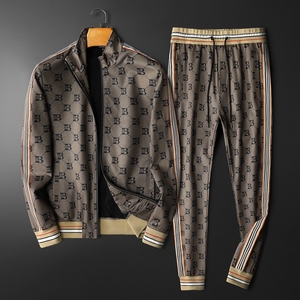 Completo Casual di Alta Gamma per <span class=keywords><strong>Uomo</strong></span>, Primavera-Autunno 2026, Nuovo Set Due Pezzi con Stampa Lettering, Maniche Lunghe e Pantaloni, <span class=keywords><strong>Taglie</strong></span> Grandi - Product Image 5