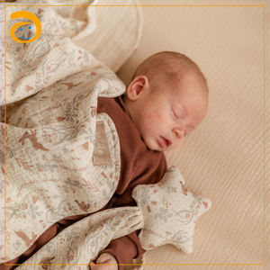 Nouvelle couverture de sécurité <span class=keywords><strong>pour</strong></span> bébé en coton biologique super doux en forme d'étoile, jouet sensoriel sonore <span class=keywords><strong>pour</strong></span> nouveau-né, cadeau - Product Image 6