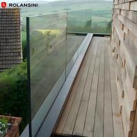 Modernes Apartment-Projekt Glasgeländer Treppenveranda 8-12mm U-Kanal Balustrade Handlauf Außen-Aluminium-Glas-Balkon